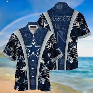 Dallas Cowboys Hawaiian Shirt Beach Summer Gift For Football Fans, NFL Hawaiian Shirt