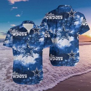 Dallas Cowboys Hawaiian Shirt Football Gift For Beach Vacation, NFL Hawaiian Shirt