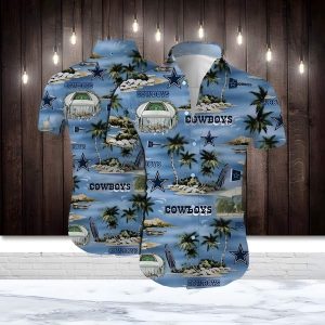 Dallas Cowboys Hawaiian Shirt Island Pattern Best Beach Gift, NFL Hawaiian Shirt