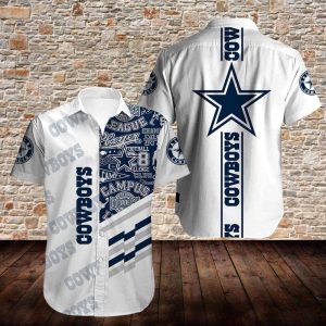 Dallas Cowboys Hawaiian Shirt Sport Gift For Dad, NFL Hawaiian Shirt