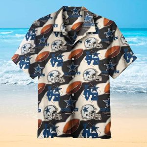 Dallas Cowboys Hawaiian Shirt Summer Gift For Friend, NFL Hawaiian Shirt