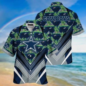 Dallas Cowboys Hawaiian Shirt Summer Gift For Friends, NFL Hawaiian Shirt