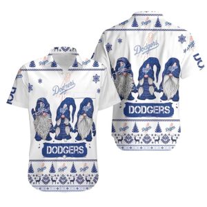 Gnomes LA Dodgers Hawaiian Shirt Christmas Gift For Baseball Lovers