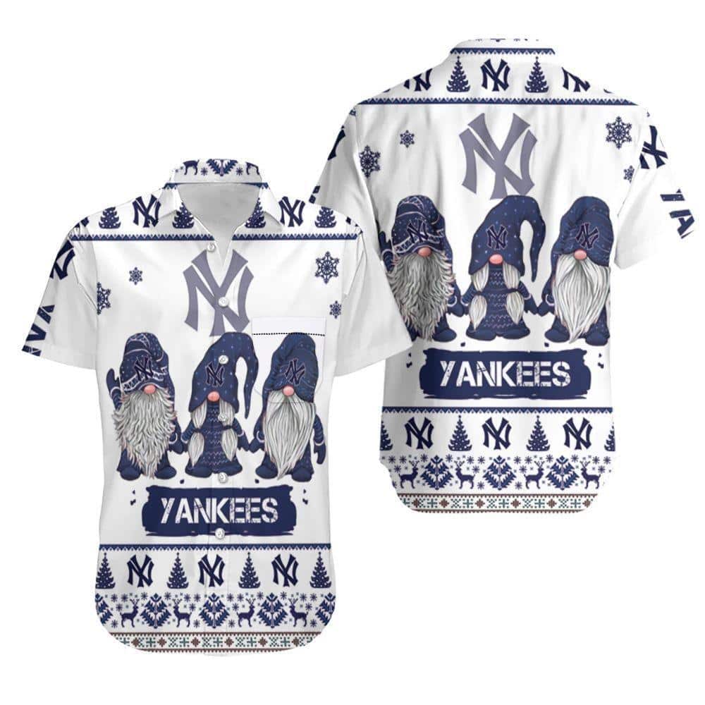 Gnomes MLB New York Yankees Hawaiian Shirt Christmas Gift For Baseball Lovers