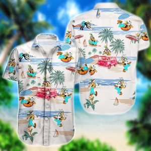 Goofy Hawaiian Shirt Short, Disney Goofy Hawaiian Shirt Men