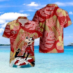 Goofy NFL San Francisco 49ers Hawaiian Shirt For Summer Lovers, NFL Hawaiian Shirt