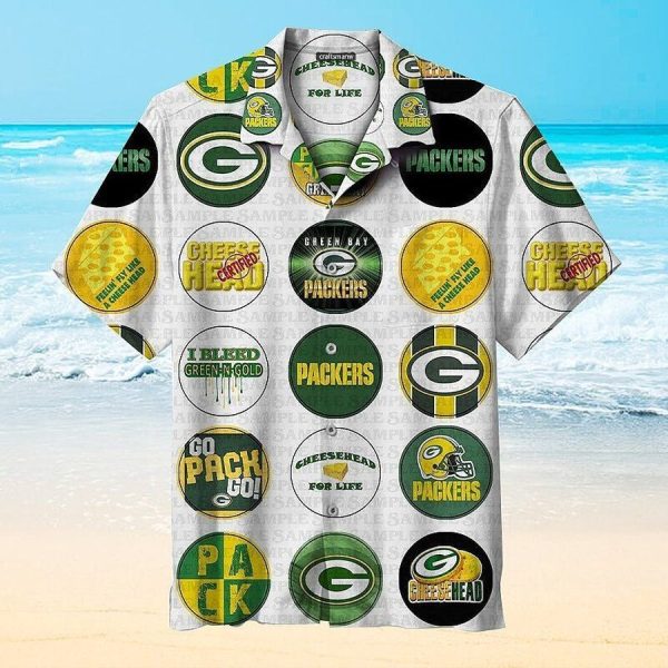 Green Bay Packers Hawaiian Shirt NFL Graphic Print