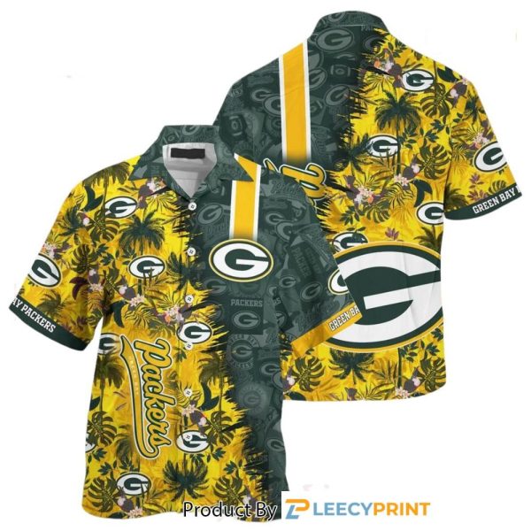 Green Bay Packers Hawaiian Shirt Team Football Beach Shirt Summer