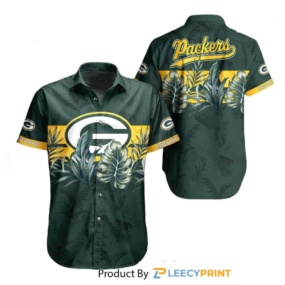 Green Bay Packers Hawaiian Shirt Tropical Pattern Graphic Gift For Fan Nfl Enthusiast