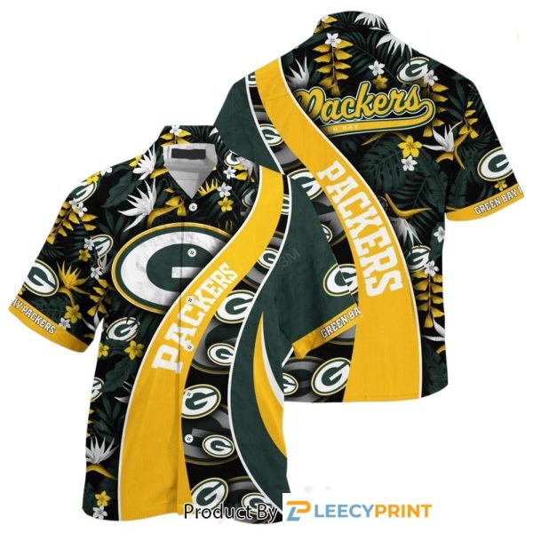 Green Bay Packers Hawaiian Shirt With Tropical Pattern For Your Loved Ones