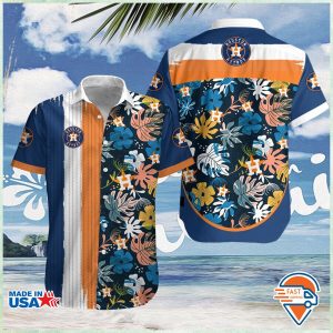 Houston Astros All Over Printed Hawaiian Shirt Summer Tropical Logo Shirt, Houston Astros Beach Hawaiian Shirt, Astros Hawaiian Shirt, Houston Astros Hawaiian Shirt