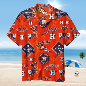 Houston Astros MLB Hawaiian Shirt, Gift for Dad, Fathers Day Shirt, Hawaiian Beach Shirt, MLB Hawaiian Shirt
