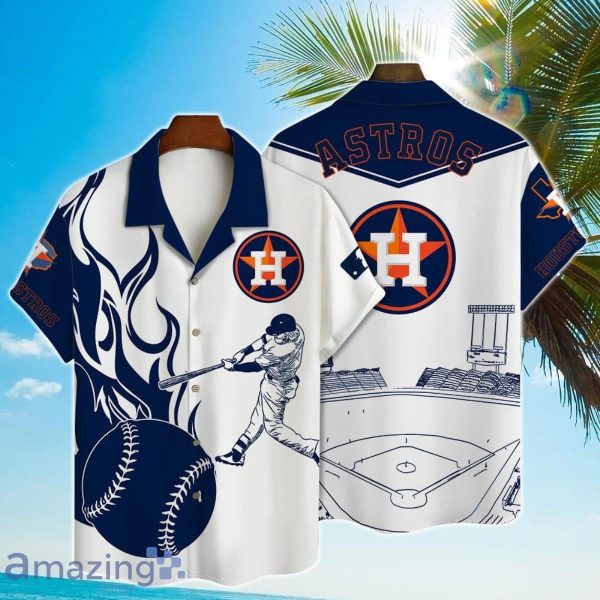 Houston Astros Major League Baseball 3D Print Hawaiian Shirt For Men Women, Houston Astros Beach Hawaiian Shirt, Astros Hawaiian Shirt, Houston Astros Hawaiian Shirt