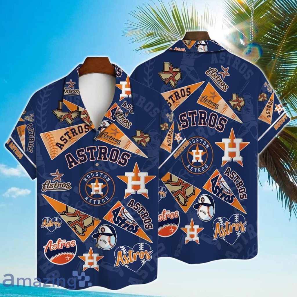 Houston Astros Major League Baseball 3D Print Hawaiian Shirt Houston Astros Beach Hawaiian Shirt Astros Hawaiian Shirt Houston Astros Hawaiian Shirt 1