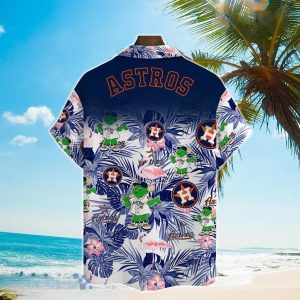 MLB Houston Astros Mascot Tropical Floral Custom Name Hawaiian Shirt