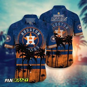 Houston Astros Palm Tree MLB Hawaii Shirt Hot Trending Summer, Hawaii State Shirt, Hawaii Shirt for Beach, MLB Hawaiian Shirt