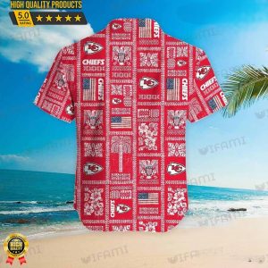 Kansas City Chiefs Hawaiian Shirt Tribe Pattern, Kansas City Chiefs Apparel Hawaii Shirt, NFL Hawaiian Shirt