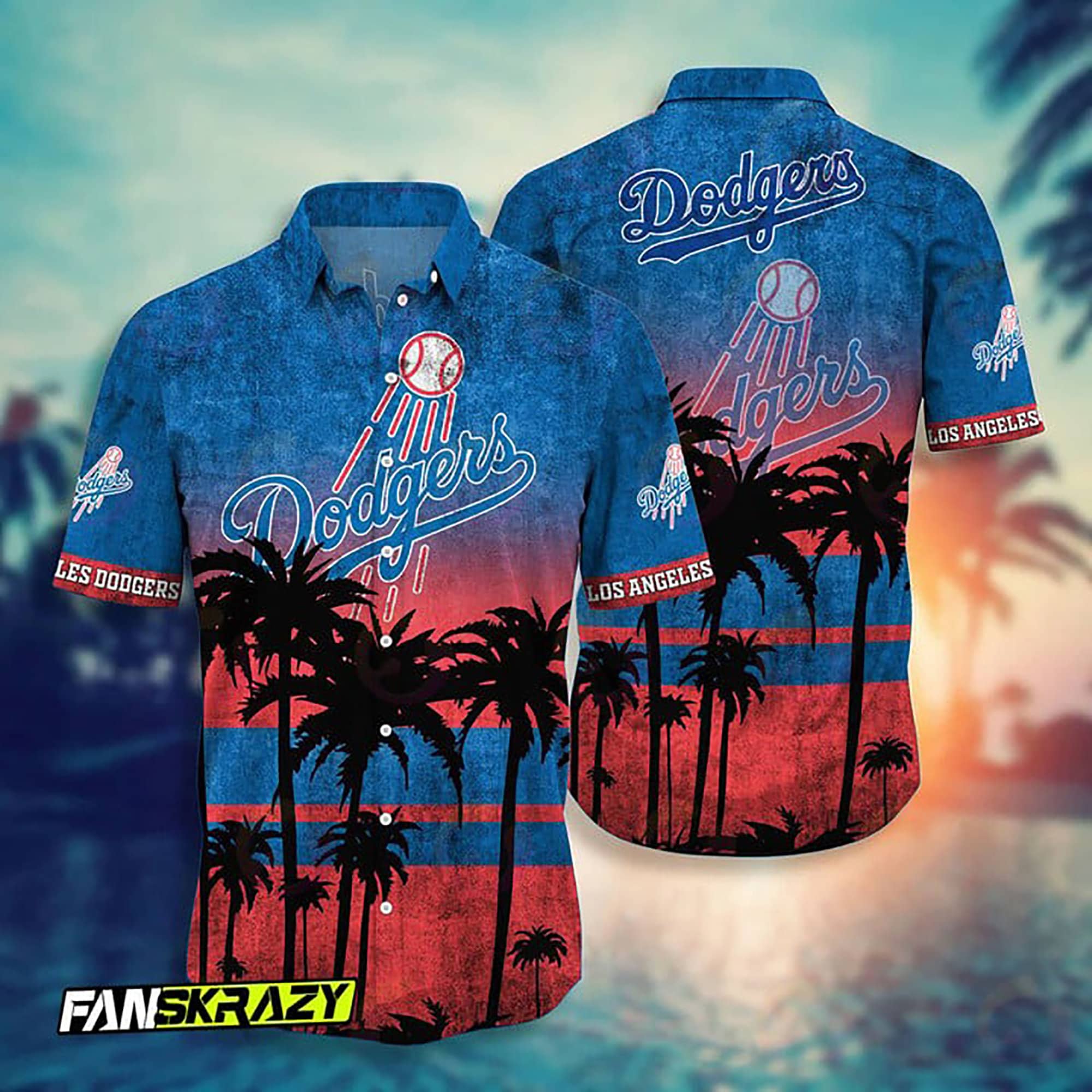 Los Angeles Dodgers Summer Beach 1 T-Shirt - Mens