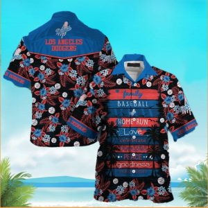 Custom MLB Flower Pattern Summer Hot LA Dodgers Hawaiian Shirt