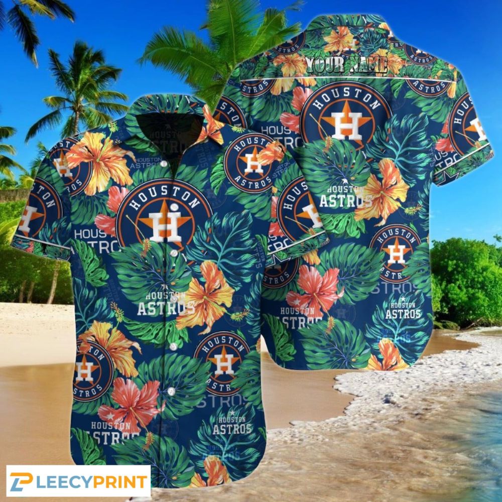 MLB Custom Name Aloha Hawaiian Shirt Best For Fans, Houston Astros Hawaiian Shirt