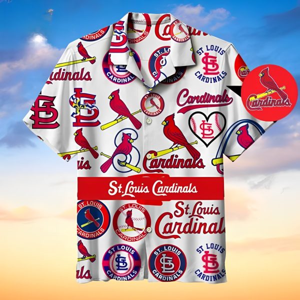 MLB St. Louis Cardinals Team Logo 2023 Hawaiian Shirt, St Louis Cardinals Hawaiian Shirt