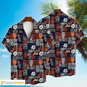 Major League Baseball 3D Print Mets Hawaiian Shirt For Men