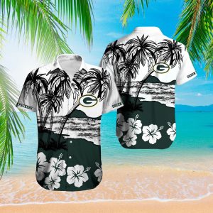Men Short Sleeve Summer Beach Packers Hawaiian Shirts