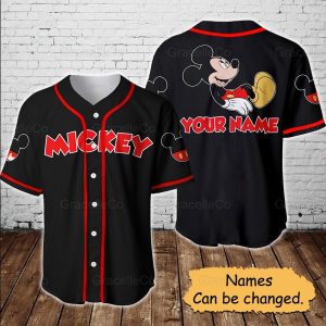 Mickey Mouse Disney Custom Baseball Jersey Shirt, Disney Baseball Jersey, Love Mickey Shirt, Funny Disney Jersey Shirt,  Disney Baseball Jersey