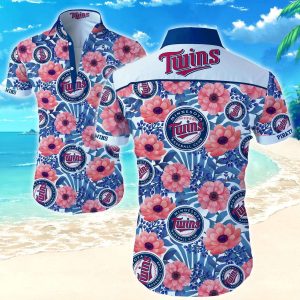 Minnesota Twins Summer Button Up Shirt For Men, Twins Hawaiian Shirt