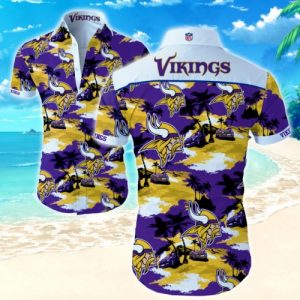 Minnesota Vikings Hawaiian Shirt Mens Summer Tops Short Sleeve Shirt