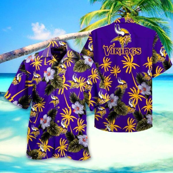 Minnesota Vikings Hawaiian Shirt Short 3D For Fans