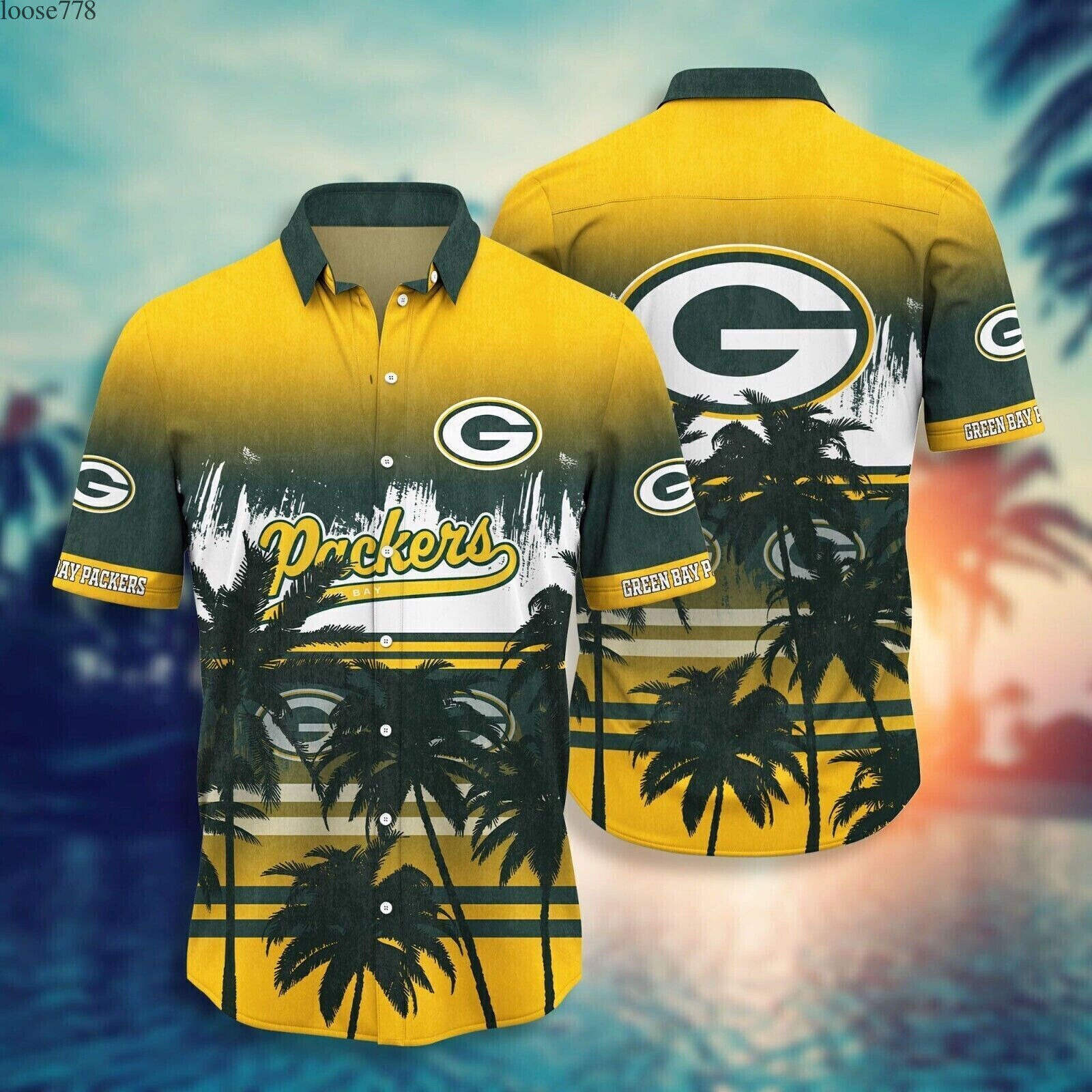NFL Aloha Button Down Shirts Packers Hawaiian Shirt