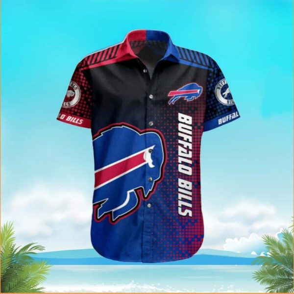 NFL Buffalo Bills Hawaiian Shirt Beach Gift For Football Coach, NFL Hawaiian Shirt