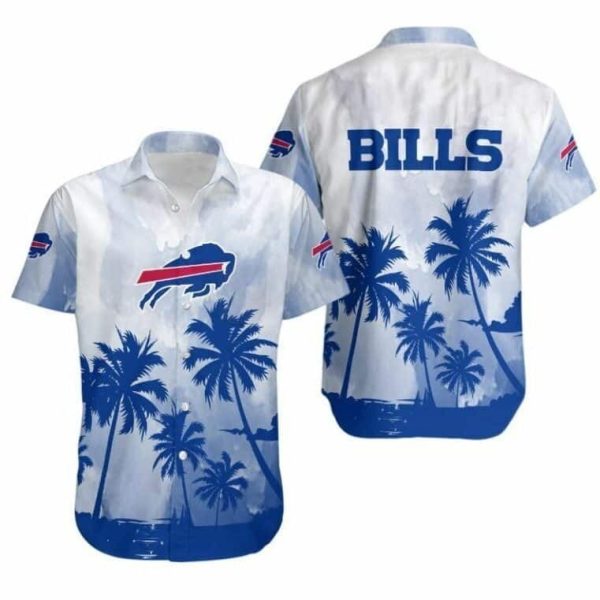 NFL Buffalo Bills Hawaiian Shirt Coconut Trees Practical Beach Gift, NFL Hawaiian Shirt