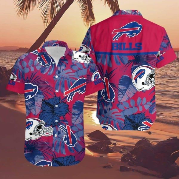 NFL Buffalo Bills Hawaiian Shirt Football Gift For Beach Trip, NFL Hawaiian Shirt