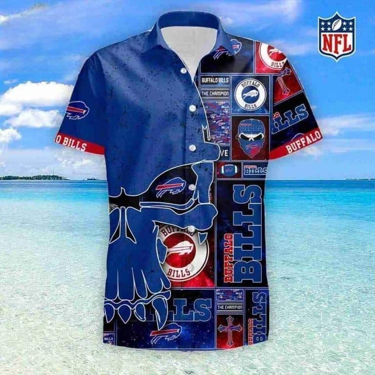 NFL Buffalo Bills Hawaiian Shirt Football Gift For Players, NFL Hawaiian Shirt