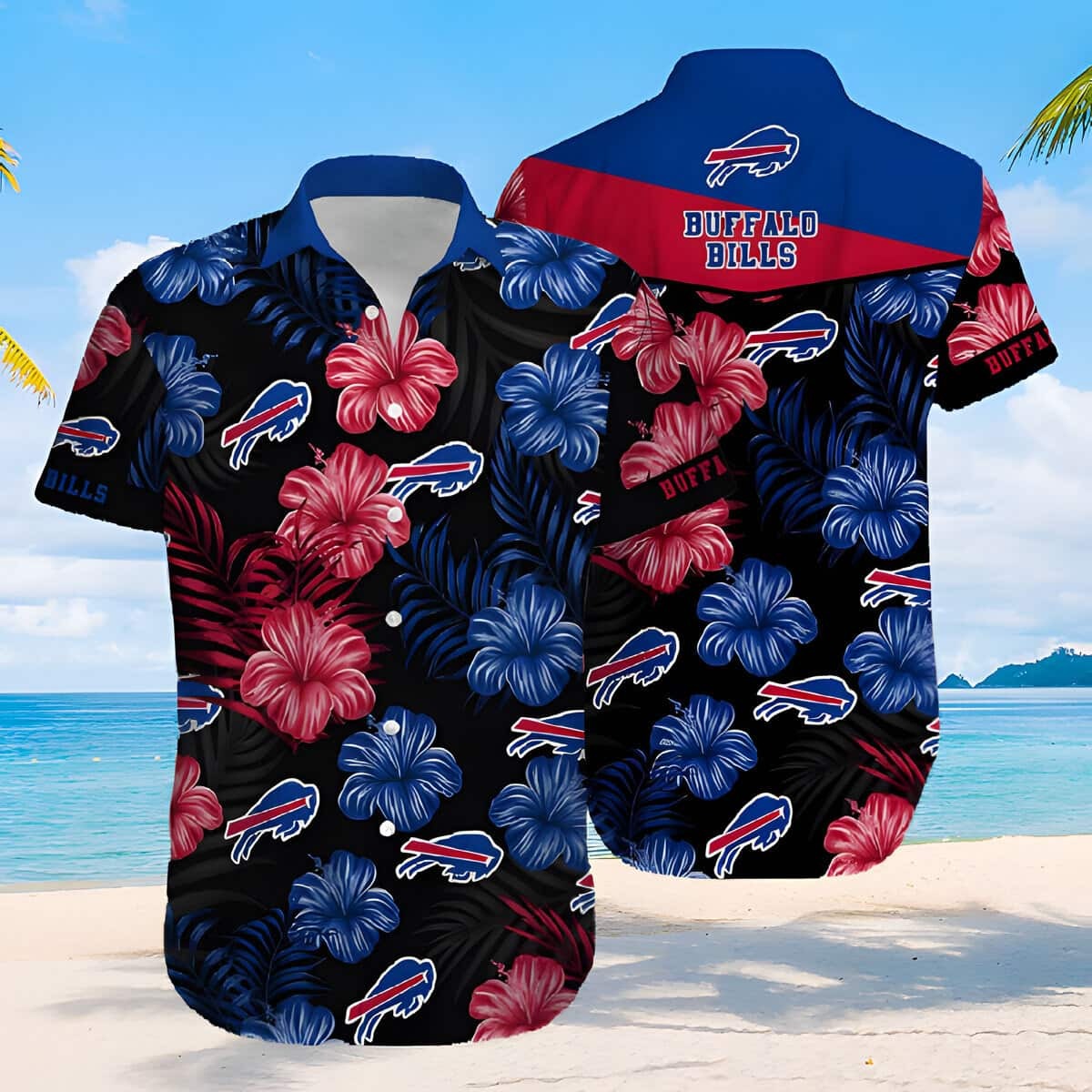 NFL Buffalo Bills Hawaiian Shirt Summer Beach Gift, NFL Hawaiian Shirt