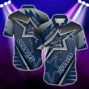 NFL Dallas Cowboys Hawaiian Shirt Beach Gift For Sports Enthusiast, NFL Hawaiian Shirt
