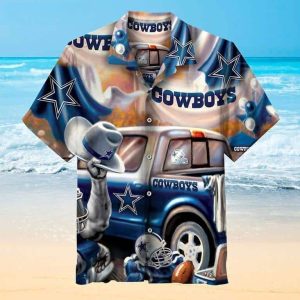 NFL Dallas Cowboys Team Hawaiian Shirt Football Gift For Beach Lovers, NFL Hawaiian Shirt