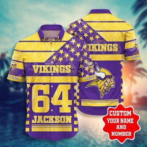 NFL Hawaiian Shirt Minnesota Vikings Star 3D Custom