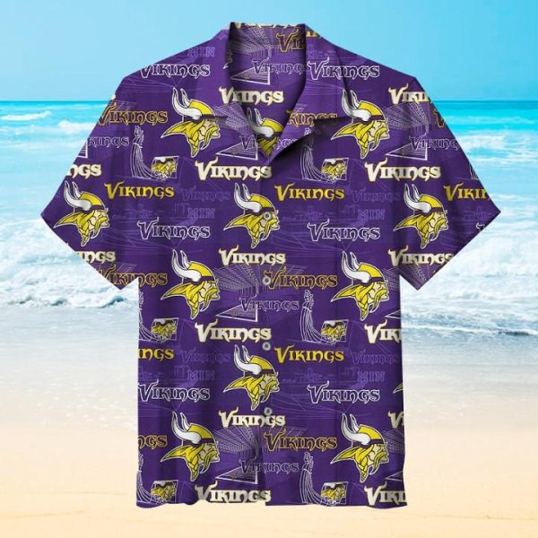NFL Logo Team Vikings Hawaiian Shirt