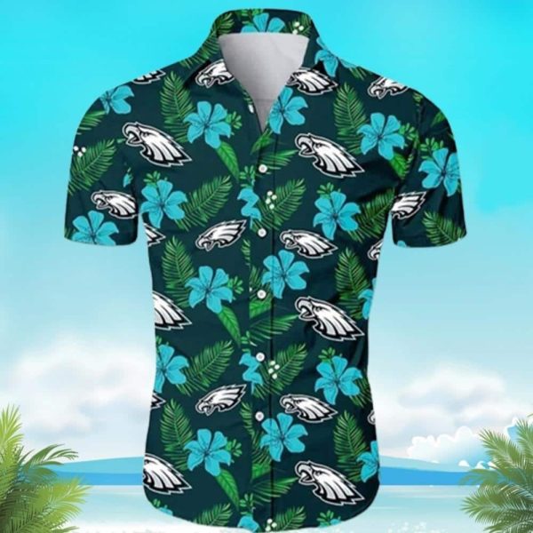 NFL Philadelphia Eagles Hawaiian Shirt Beach Gift For Dad, NFL Hawaiian Shirt