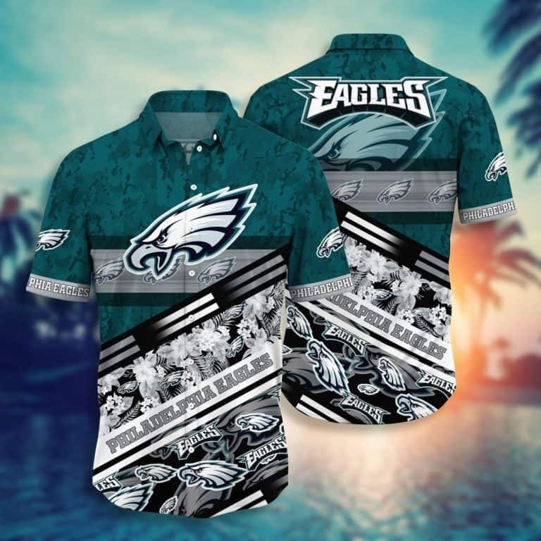 NFL Philadelphia Eagles Hawaiian Shirt Beach Gift For Football Fans, NFL Hawaiian Shirt