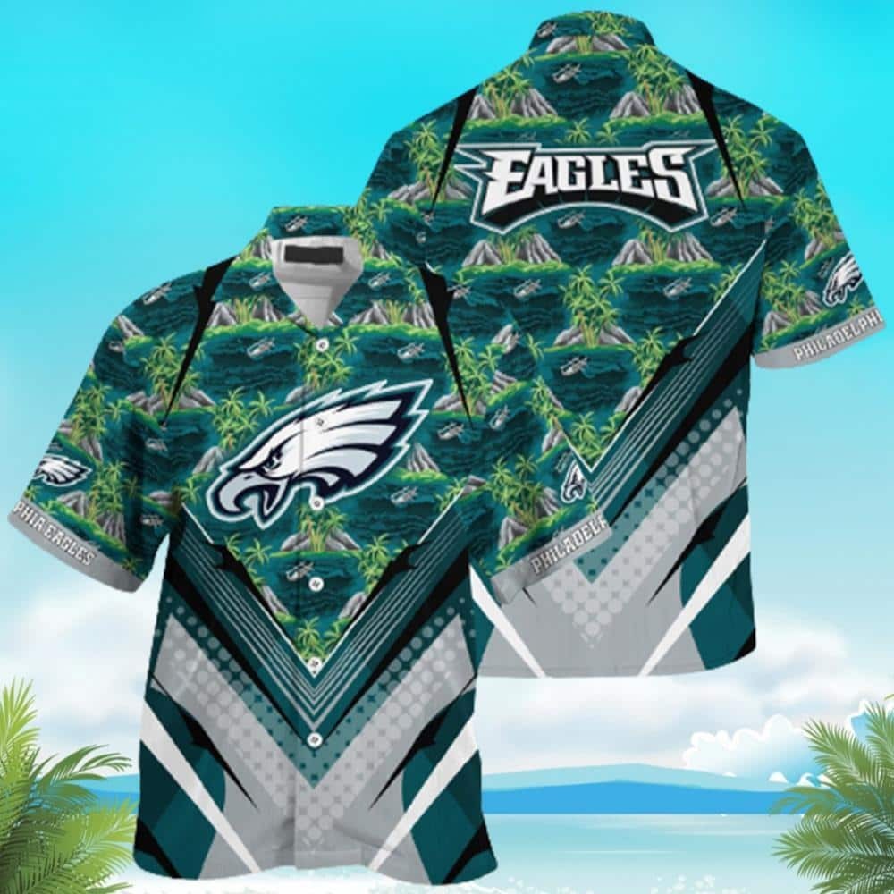 NFL Philadelphia Eagles Hawaiian Shirt Beach Gift For Him, NFL Hawaiian Shirt