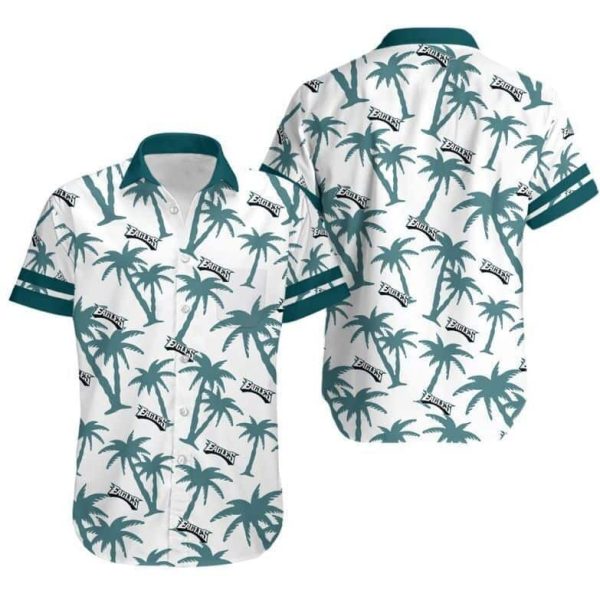 NFL Philadelphia Eagles Hawaiian Shirt Coconut Tree Best Beach Gift, NFL Hawaiian Shirt
