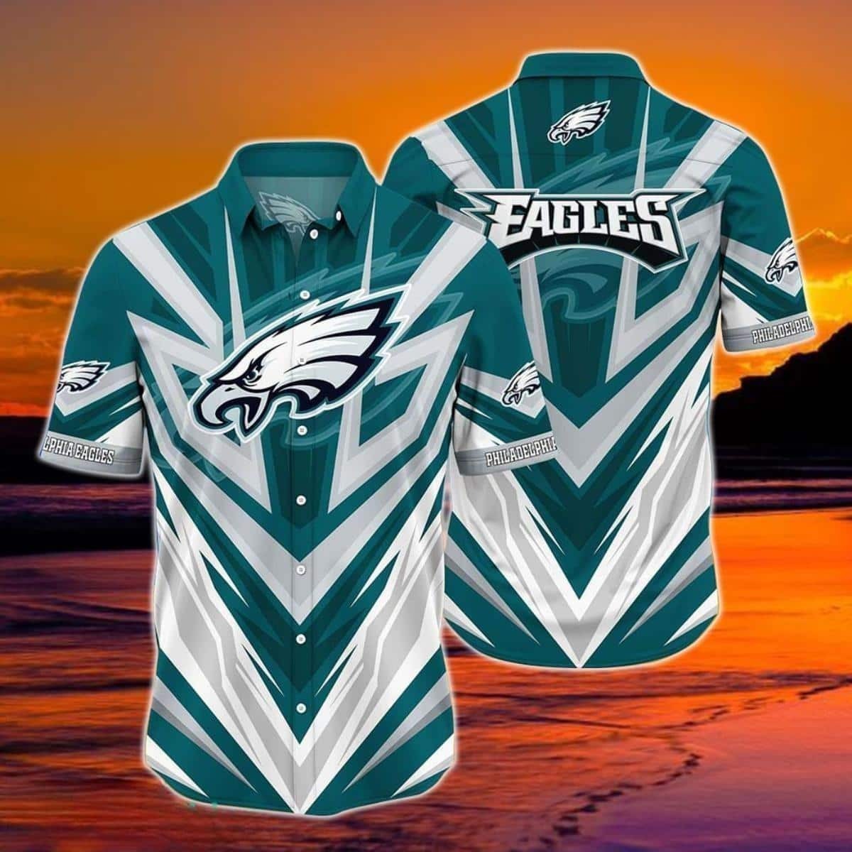 NFL Philadelphia Eagles Hawaiian Shirt Gift For Football Coach, NFL Hawaiian Shirt