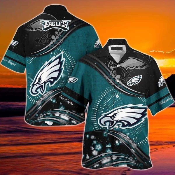 NFL Philadelphia Eagles Hawaiian Shirt Summer Gift For Friend, NFL Hawaiian Shirt