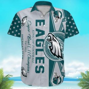 NFL Philadelphia Eagles King Of Football Hawaiian Shirt, NFL Hawaiian Shirt