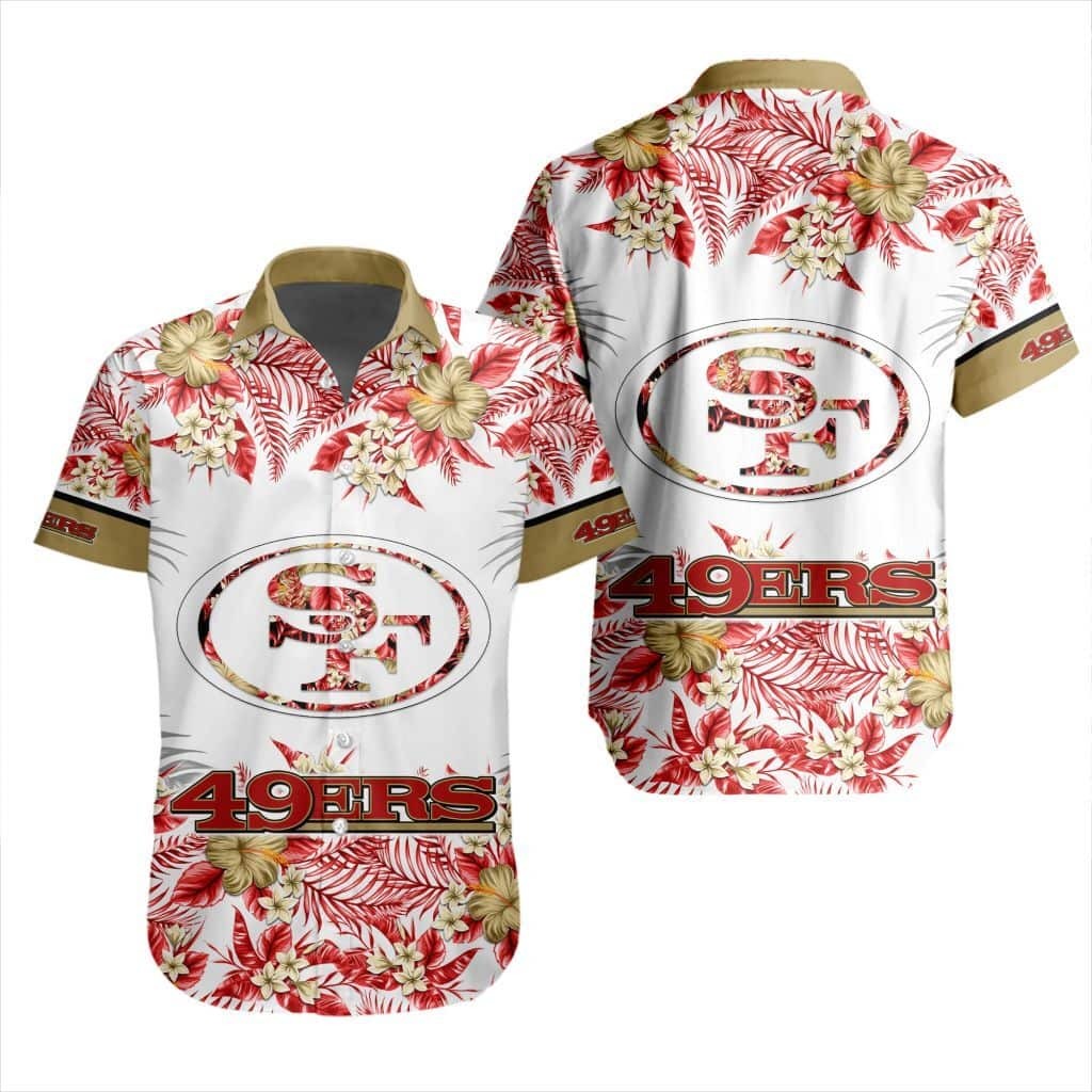 NFL San Francisco 49ers Hawaiian Shirt Beach Vacation Gift, NFL Hawaiian Shirt