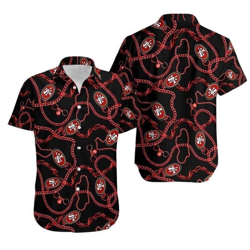 NFL San Francisco 49ers Hawaiian Shirt Football Gift For Dad From Son, NFL Hawaiian Shirt